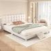 Wildon Home® Dwann Bed Upholstered/Velvet, Solid Wood in White | 36.6 H x 68.7 W x 85.8 D in | Wayfair 0B741981EC6349638206460E266D0038