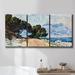 Loon Peak® The Sea Seen From The Cliffs Of Fecamp 1881 On Canvas 3 Pieces Print Canvas, Solid Wood in Blue/Green | 60 H x 120 W x 2 D in | Wayfair