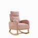 Isabelle & Max™ Aaria Rocking Chair Wood/Manufactured Wood in Pink | 42.1 H x 27.6 W x 33.9 D in | Wayfair 7872DB89EB4643238FD92B15755D4047
