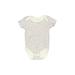 Mon Cheri Baby Short Sleeve Onesie: Ivory Print Bottoms - Size 0-3 Month