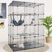 Kalolary Large Cat Cage 4 Tier Cat Enclosures Indoor with Hammock DIY Pet Playpen Detachable Metal Wire Kennels Crate 4x3x2 Large Exercise Place Ideal for 1-3 Cats Small Animal