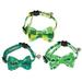 3 Pcs Pets Supplies Collar Decor Cat Christmas Kitten Bow Decoration St. Patrick s Day Decorate Pure Cotton