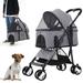 CL.HPAHKL 3 in 1 Dog Stroller For Medium Small Dogs Cats 4 Wheels Folding Cat Stroller Pet Stroller with Removable Carrier Portable Dog Cat Cage Jogger Stroller with Storage Lightweight for Travel