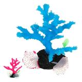 Simulated Artificial Coral 2 Pcs Corals Decor Plant Plants Fish Bowl Decorations Silica Gel Resin Base