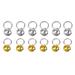 12 pieces Pet Small Bells Loose Beads Jingle Bells Pet Cat Puppy Dog Bells for Collar Christmas Party DIY Crafts Accessories (Golden+Silver 14mm)