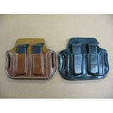 Azula Leather 2 Slot Molded Pancake Belt Mag Pouch for Sig Sauer P226 226 9mm / .40 TAN