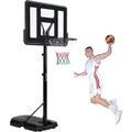 Basketball Hoop Outdoor Basketball Hoop Removable Basketball Hoop Portable Basketball Hoop Goal System 6.6-10 FT Adjustable with 44 Inch Backboard and Wheels Basketball Equipment for Adult Black