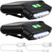 2 Pieces LED Rechargeable Hat Lights - USB Clip-On Cap Flashlight for Fishing Camping and Hand Work