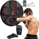Music Boxing Machine Rechargeable Boxing Equipment Wall Mount Home Smart Boxing Target Workout Machine Electronic Focus Agility Training Digital Boxing for Kids and Adults (with Boxing Gloves)