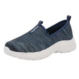 NIEWTR Women s Comfortable Walking Shoes - Tennis Casual Slip on Sneakers(Blue 8)