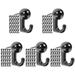 250 Pcs Thumbtack Hook Ornament Plastic Hangers Office Thumbtacks Decorative Wall Reusable Push Pin Bulletin Board Coat