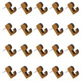 20 Pcs Accessories for Desk Executive Desk Accessories Wooden Hook Thumbtack Wooden Household Stainless Steel