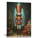 COMIO Christmas Nutcracker Poster Art Print Holiday Decorations and Cheer Joyful Christmas Wall Art Winter Holidays Whimsical Gift Print Decor Christmas Nutcracker