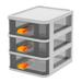 Three Tier Lockers Office Storage Cabinet Drawer Supply Plastic Drawers Desktop Container Home Case