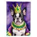 Boston Terrier King of Mardi Gras House Flag 28 in x 40 in