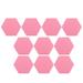 Creative Bulletin Board Felt Backdrop Wall Sticker Hexagon Acoustic Panels Idea Memorandum Office Pink 10 Pcs