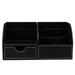 Leather Storage Box Desk Organizer Pen Pot Pencil Flower Stationery PU Holder Fashion Multifunction Office Organization