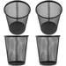 4 Pcs Mini Mesh Pen Holder Pencil Cup Organizer for Desk Organizers Accessories Office Supplies Small Metal