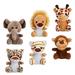 6 Pcs Plush Toy Key Fob Stuffed Toy Stuffed Animals Pendants Leopard Stuffed Animal Animal-shaped Pendants