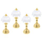 4 Pcs Dollhouse Table Lamp Desk Light Miniature Lamp Mini Desk Lamp Mini Table Lamp Miniatures Delicate Mini Table Light