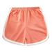 Rrunsv Toddler Bike Shorts Girls Shorts Elastic Waist Pleated Ruffle Cute Shorts Flowy Casual Shorts Red 80