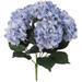 Hydrangea Silk Flower Bush Seven Heads Per Bush UV Resistant Indoor & Outdoor Silk Plant Adjustable Stem Rich Green Leaves Wedding Centerpiece & Event Decor(Blue)