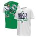Youth Under Armour White/Green Notre Dame Fighting Irish Gameday T-Shirt