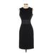 Karl Lagerfeld Paris Casual Dress - Sheath: Black Grid Dresses - Women's Size 2