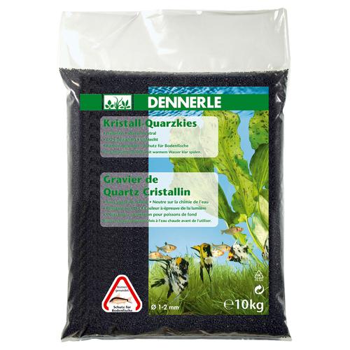 Dennerle Kristall-Quarzkies 1-2mm (10kg) diamantschwarz Aquarium Zubehör