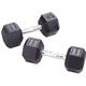 York Individual Rubber Hex Dumbbell (up to 50kg), 1.25kg