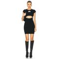 Moschino Jeans Cut Out T-shirt Mini Dress in Black - Black. Size XS (also in L, M, S).