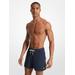 Michael Kors Striped Woven Swim Trunks Blue S