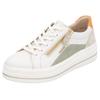 Plateausneaker REMONTE, Damen, Gr. 38, weiß (sanftes weiß kombiniert), Leder, Lederimitat, sportlich, Schuhe, Freizeitschuh, Halbschuh, Schnürschuh mit Soft-Einlage