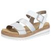 Keilsandalette REMONTE, Damen, Gr. 42, bunt (silberfarben, weiß), Lederimitat, casual, Schuhe, Keilabsatz, Sommerschuh, Sandale in veganer Verarbeitung