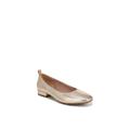 Women's Cameo Casual Flat by LifeStride in Gold Faux Leather (Size 9 M)