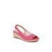 Wide Width Women's Socialite Wedge by LifeStride in Pink Fabric (Size 8 W)