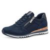 Keilsneaker MARCO TOZZI, Damen, Gr. 39, blau (navy), Textil, Lederimitat, Veloursleder, sportlich, Schuhe Sneaker, Freizeitschuh, Halbschuh, Schnürschuh in veganer Verarbeitung
