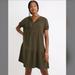 Madewell Dresses | Madewell (Re)Sourced Crinkle-Knit Tiered Mini Dress | Color: Green | Size: M