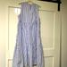 J. Crew Dresses | J Crew White/Cornflower Blue Sleeveless Maxi-Dress | Color: Blue/White | Size: L