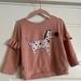 Zara Shirts & Tops | $14 Add On Zara 18-24 Months Baby Girl Sweatshirt Pullover Velour Dog | Color: Pink | Size: 18-24mb