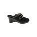 Cole Haan Heels: Slip-on Wedge Casual Black Print Shoes - Women's Size 7 - Round Toe