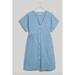Madewell Dresses | Madewell $98 Button Front V-Neck Mini Dress Lake Blue Eyelet Size M Nl447 | Color: Blue | Size: M