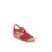 Wide Width Women's Mallory Sandal by LifeStride in Fire Red Fabric (Size 8 W)