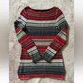 Ralph Lauren Sweaters | Lauren Ralph Lauren Women’s Pullover Sweater Red Striped Size Medium | Color: Red | Size: M