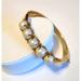 Kate Spade Jewelry | Kate Spade Pearl Gold Tone Hinged Bangle Bracelet $118 Rerail | Color: Gold | Size: Os