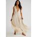 Free People Dresses | Free People Free-Est Showstopper Midi Dress Billowy Tiered Asymmetrical S | Color: Tan | Size: S