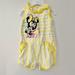 Disney One Pieces | Disney Baby By Disney Store Minnie Mouse Romper Cover Yellow White Stripe 9-12m | Color: White/Yellow | Size: 9-12mb