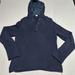 J. Crew Sweaters | J Crew Womens Pullover Hooded Hoodie Blue 1/4 Button Up Sweater Size Large | Color: Blue | Size: L