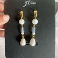 J. Crew Jewelry | J. Crew Semi-Precious Statement Earrings, Nwt | Color: Gold/White | Size: Os