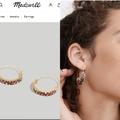 Madewell Jewelry | Madewell Cottage Floral Hoop Earrings | Color: Brown/Red | Size: Os